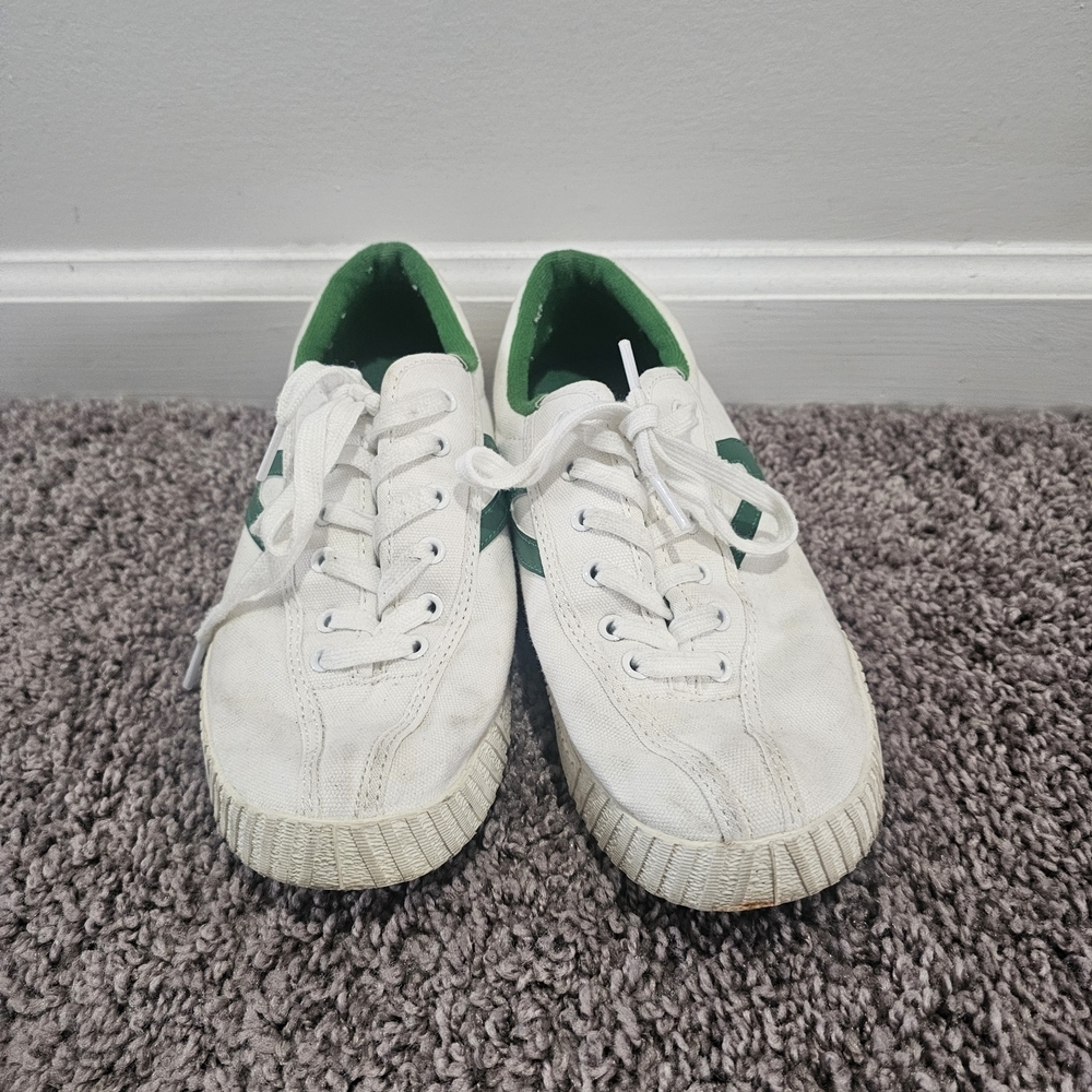 Tretorn Classic White and Green Sneàkers Size 7